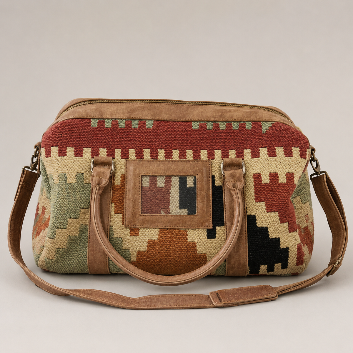 Kilim & Leather Weekend Duffel