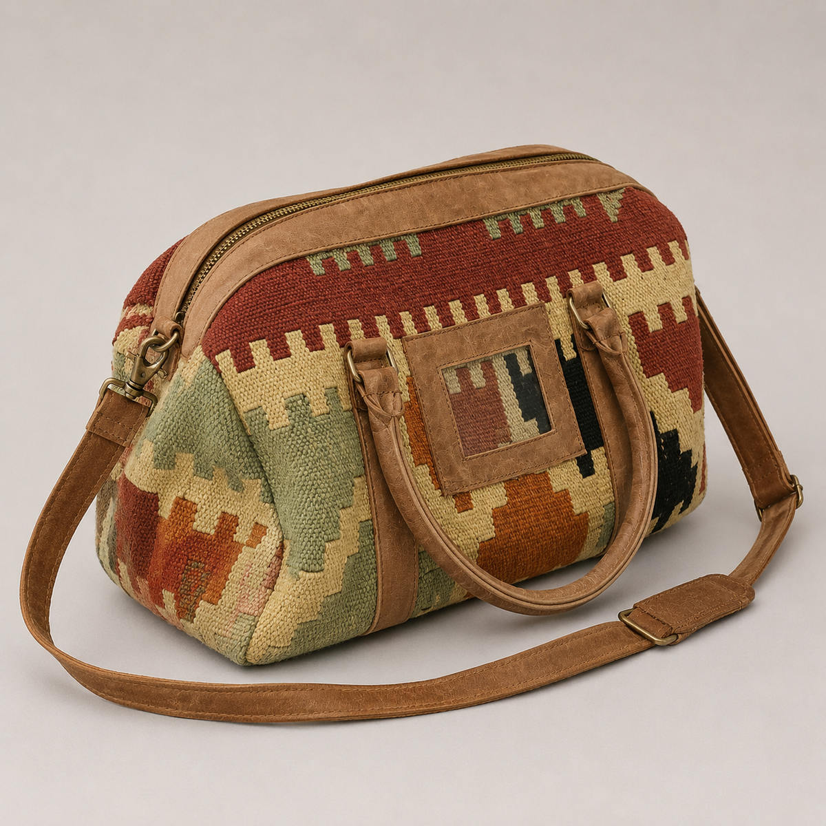 Kilim & Leather Weekend Duffel