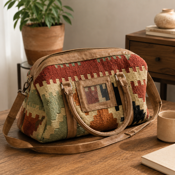 Kilim & Leather Weekend Duffel